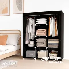  11 خزانة قماش مثالية لتخزين الملابس إطار المنتج مصنوع من معدن متين ومقاوم .