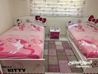  13 غرفة نوم اطفال هيلو كيتي خشب ممتاز  بسعرررررمغررررري