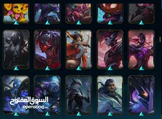  5 حساب ليق اوف ليجيند lol league of legend 254 سكن مع كم سكن نادرين مارح يرجعو عاللعبه