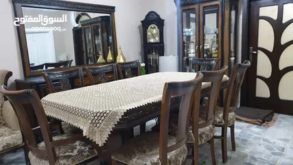  3 غرفة سفرة خشب مستعملة
