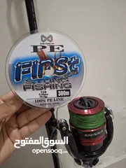  3 ( مكينه شيمانو سينا  shimano sienna reel)(قصبة sea lure. white rabbit )استعمال بسيط