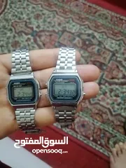  4 للبيع: ساعتان أصليتان من كاسيو Casio Vintage Digital Watch  الموديل: Casio A158W الحالة: مستعمل بحال