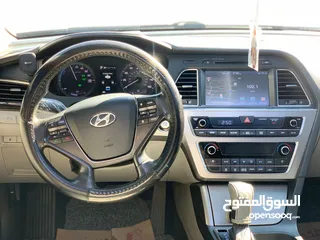  15 HYUNDAI SONATA 2017 - 2.0L HYBRID  ‎هونداي سوناتا 2017 لون سلفر داخلي بيج