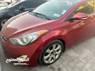  5 Hyundai Elantra 2012 (limited) with sunroof with red colour