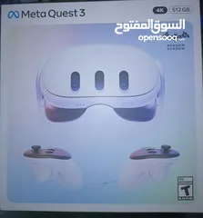  3 Meta Quest 3 512GB  ميتا كويست 3 مستعمل بحالة الوكالة استخدام اقل من شهر