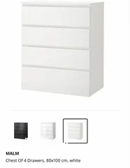  1 IKEA 4 drawers malm 80*100 malm model خزانه