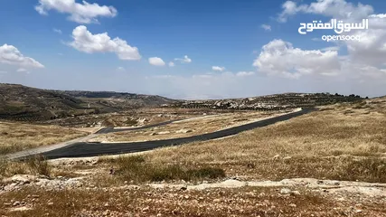  1 ارض تقع على 3 شوارع مساحه  (1100) دونم و100م للبيع من المالك _ شارع مادبا الغربي - مقابل بلدية حسبان