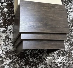  2 طاولة وسط خشب لاتيه جديد