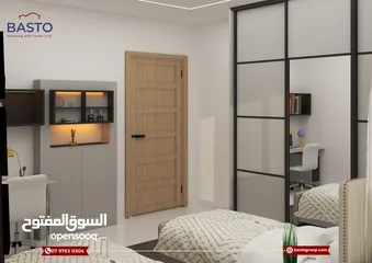  6 شقة بتشطيبات فاخرة جداً 180 م2 بالقرب من الكلية العلمية الاسلامية محاطة بڤلل