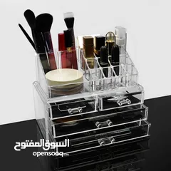  9 صندوق بوكس منظم مكياج و مجوهرات صندوق حفظ المكياج و الاكسسوارات اكريليك ضد الكسر