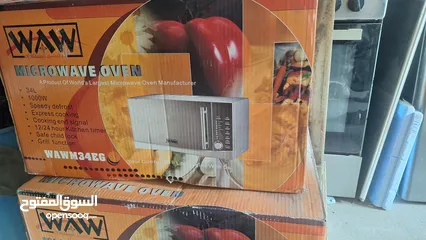  1 WAW 34L/43L Microwave Oven with Grill  1000W Power  Speedy Defrost & Child Lock  Model WAWM34EG