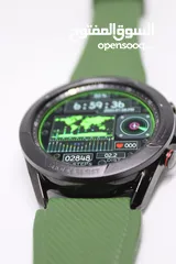  8 SAMSUNG GALAXY WATCH 3 SIZE 45MM WITH ARMY GREEN RUBBER BAND