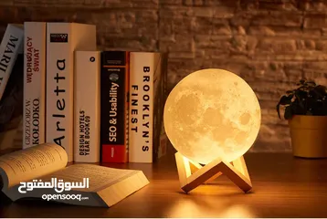  3 Touch Table Desk Lamp Changing Lights Led 3D Moon Night lamp with Acrylic ball & ABS Base & USB Char