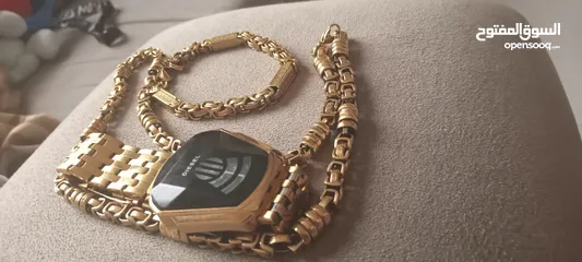  2 Watch Diezel + Chain + chain bracelet