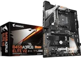  1 قطع   70JD B450 AORUS Elite V2  70JD ryzen 5 3600  35JD HyperX Fury 2x8GB RGB 3200 MHz DDR4 Memory