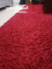  4 سجادة شاغي نضيفة وكبيرة لون خمري