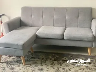  1 3 seater sofa set from pan Emirates in good condition.Can be converted as L shape and straight