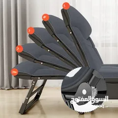  3 تم تصميم كرسي النوم ليكون صامتاً ومجهزاً بمحامل قوية مما يضمن قدرته على حمل وزن كبير حتى 160 كغ دون