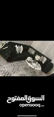  1 طقم كنب اسود للبيع