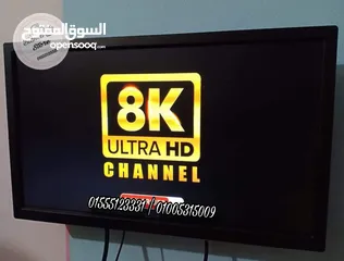  8 شاشة 24 بوصة LED FUll HD IPS معاها رسيفر و قاعدة مكتب و حامل حائط و ضمان سنة