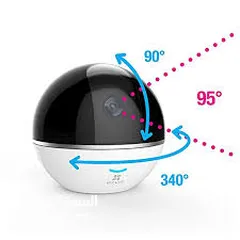  2 كاميرا EZVIZ C6TC داخلية 1080p، تغطية 360°، تتبع ذكي، صوت ثنائي، رؤية ليلية