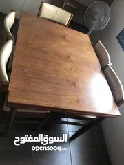  2 Wooden table with 5 chairs  shelf