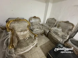  2 طقم كنب 7 مقاعد خشب زان