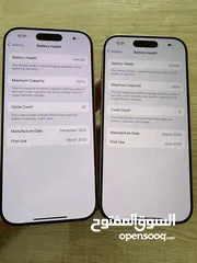  10 iPhone 16 pro.  128GB.  Battery 100%