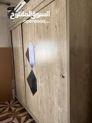  3 غرفه نوم تخت مجوز مع خزانه 3 درفات مع تسريحه بدون مرآة