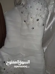  6 بدلة عرس مع طرحة وبرنص استخدام مرة واحدة
