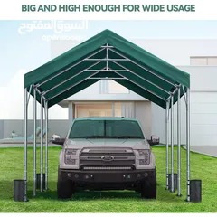  8 ADVANCE OUTDOOR Upgraded 10'x20' Steel Carport with Adjustable Height (Made in USA)