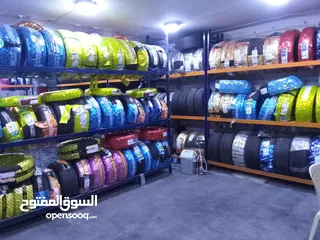  6 محل اطارات وبناشر وتبديل زيوت وكهرباء سيارات للبيع بداعي السفر  للتواصل والاستفسار
