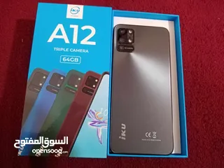  1 تلفون iku A12 للبيع مع سماعه بلوتوث جديده