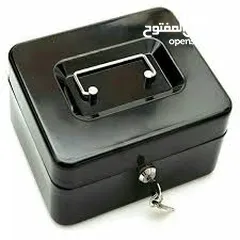  3 صندوق كاش معدني محمول  مع نسخ  مفاتيح فرز خانات النقود و حفظ الشيكات و الفواتير ل مندوب  تحصيل و ات