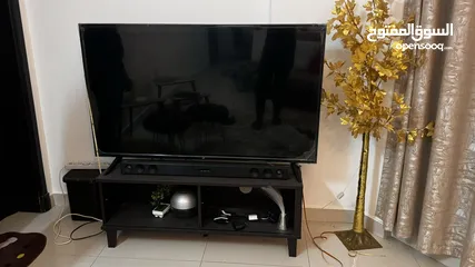  1 led tv with tv box and spaker