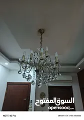  2 ثريات كريستال عدد 2 للبيع