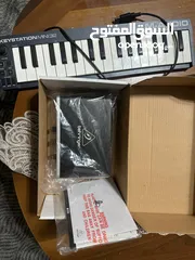  4 midi keyboard m audio keystationmini 32  32keys with connector  usb  شبه جديد ميدي كيبورد