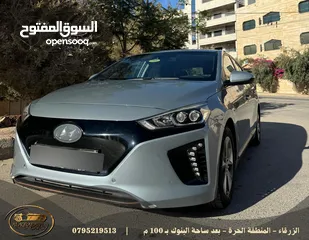  22 ‏ ‏HYUNDAI IONIQ ELECTRIC  2018 , فتحة , كراسي مدفأه , تقطع مسافة في الشحنة الواحدة 250 كم  ,