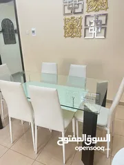  2 Dining table glass with 6 Chairs Ajman
