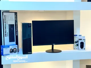  4 جهاز كمبيوتر مكتبي خارق للأداء العالي COER I7 RAM 16GB مع شاشات جديده 24 انش