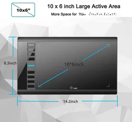  2 HANVON UGEE GRAPHIC DRAWING TABLET