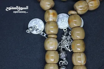  12 مسبحه فاتوران عدد 33 خرزة لون بني محروق من أجمل الألوان لون خشبي مميز