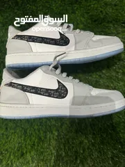  4 Nike white/grey Air Dior shoes  high quality replicas with minimal usage