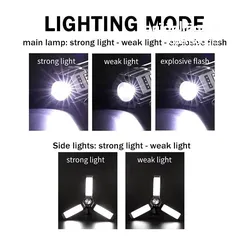  4 كشاف انارة متعدد الاستخدامات LED+COB