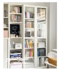 7 BILLY / OXBERG Bookcase, white/glass, 160x30x202 cm (63x11 3/4x79 1/2 ")