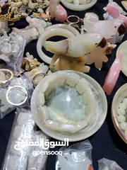  4 Marble and onyx Decoration items