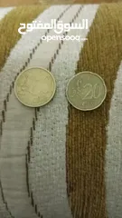  1 50 اورو سنت ايطاليا ?? 2002  20 اورو سنت فرنسا ?? 1999