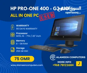  1 HP Pro - ONE 400 G3 (USED AIO)