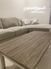  4 Sofa 4 seats with coffee table and pillows