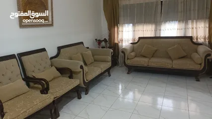  5 غرفة جلوس فخمة بسعر مغري خشب 7مقاعد
